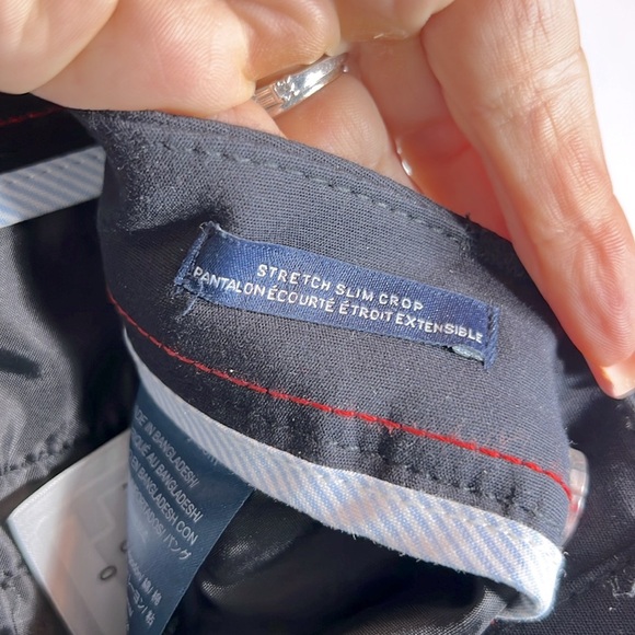 Tommy Hilfiger Stretch Slim Crop Black Pant size 0 - Picture 9 of 10